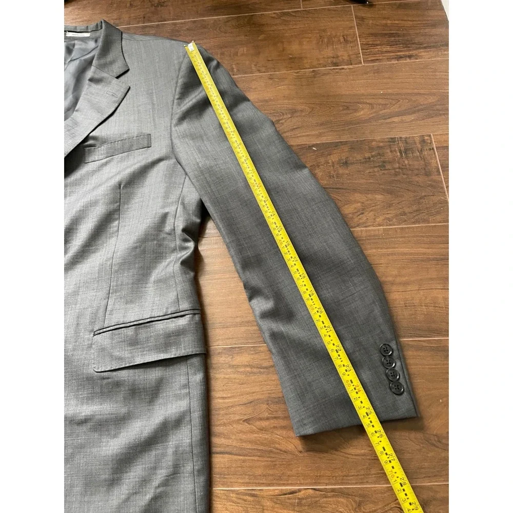 Peter Millar Mens 50T Grey 100% Wool 2 Button Blazer Sport Coat Made in Canada